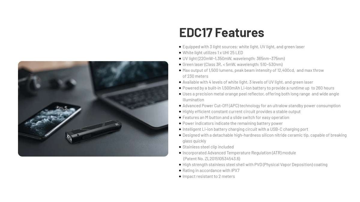 Nitecore EDC17 Ultra Slim EDC Flashlight