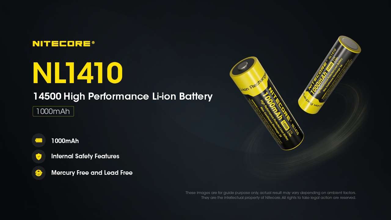 Nitecore NL1410 14500 Rechargeable Li-ion Battery - Image 10