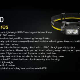 Nitecore NU40 High Performance USB-C Rechargeable Headlamp