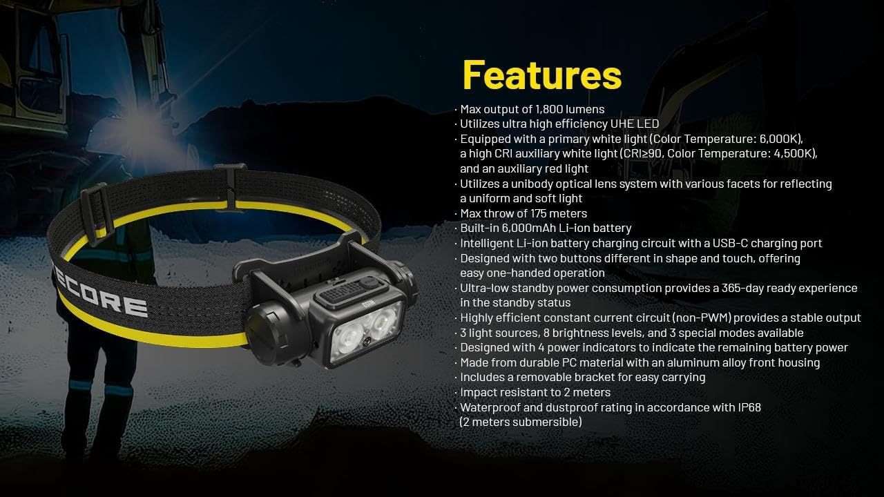 Nitecore NU53 Lightweight Industrial Headlamp