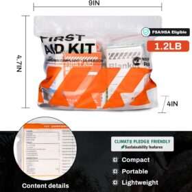 RHINO RESCUE First Aid Kit Refill Set, 240pcs, Waterproof