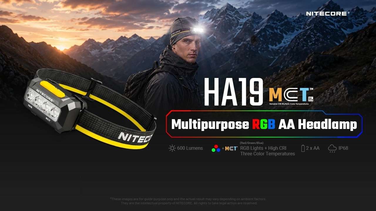 Nitecore HA19 Multipurpose RGB AA Headlamp