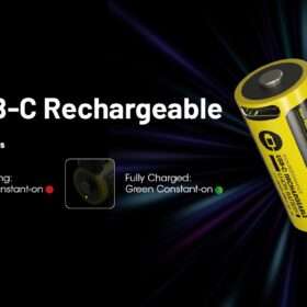 Nitecore NL169R Rechargeable 16340 Battery with USB-C Port