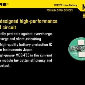 Nitecore NL166 Rechargeable RCR123 Battery