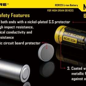Nitecore NL166 Rechargeable RCR123 Battery