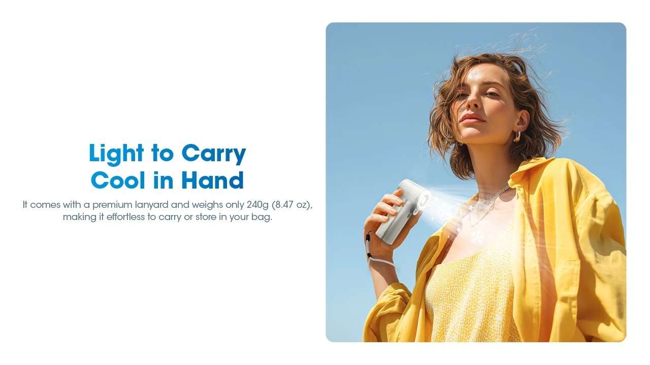 izzCool™ 40 High-Speed Handheld Air Conditioner Fan
