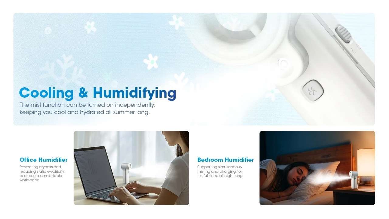 izzCool™ 40 High-Speed Handheld Air Conditioner Fan