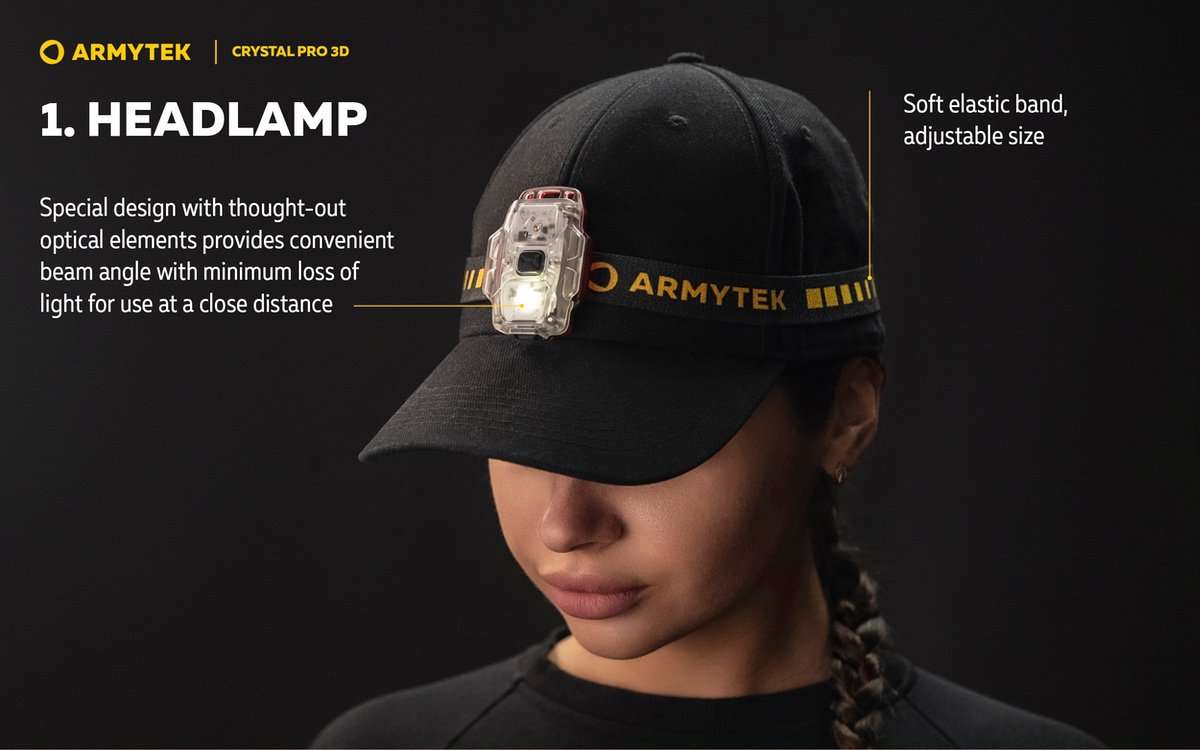 Armytek Crystal Pro 3D – 7-in-1 Multifunctional Light
