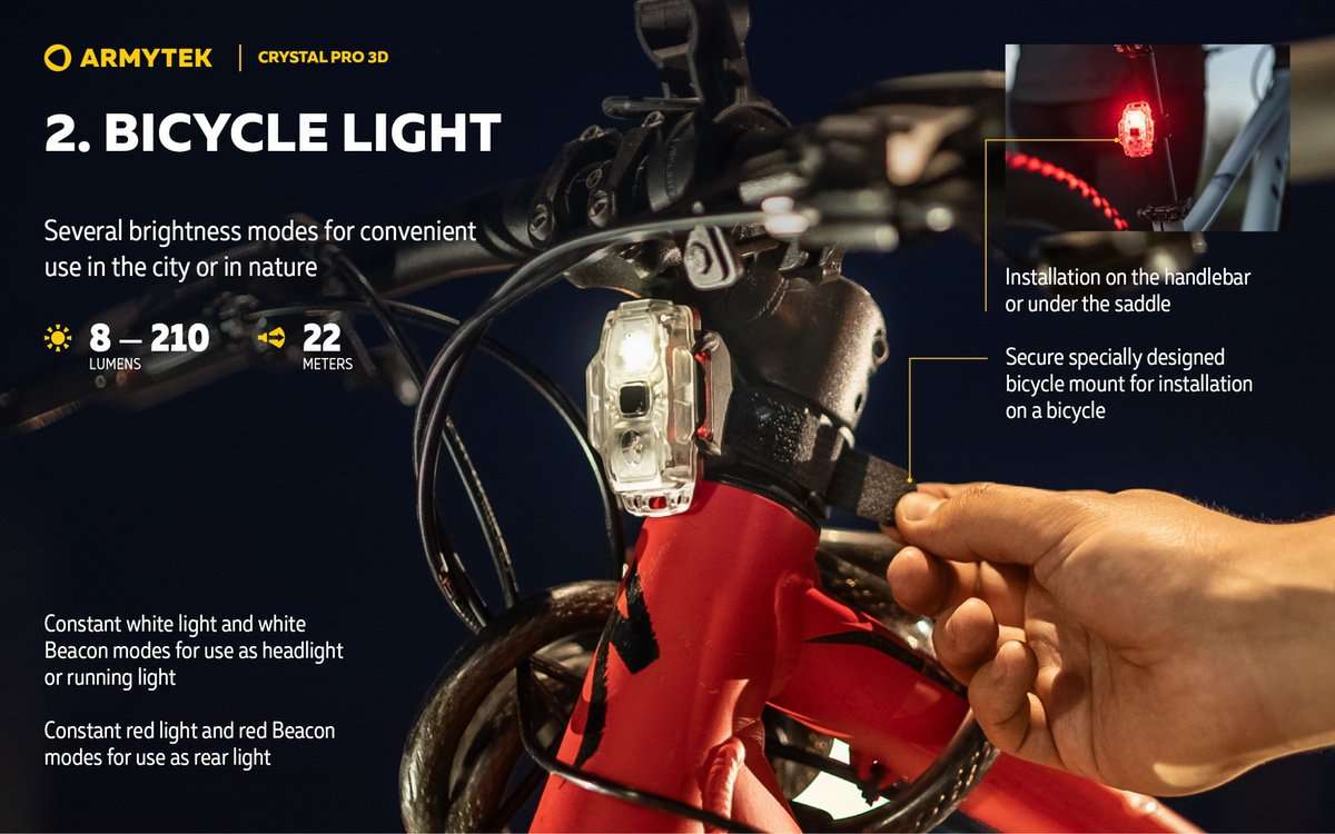 Armytek Crystal Pro 3D – 7-in-1 Multifunctional Light