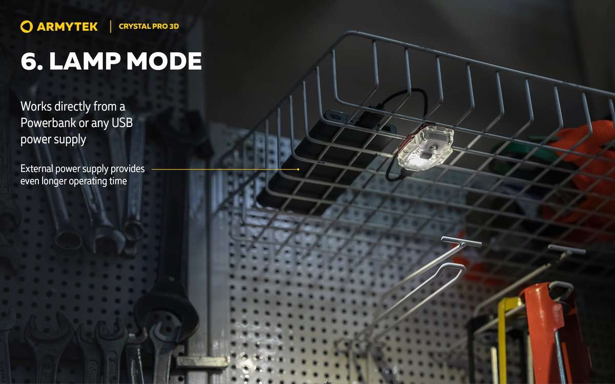 Armytek Crystal Pro 3D – 7-in-1 Multifunctional Light