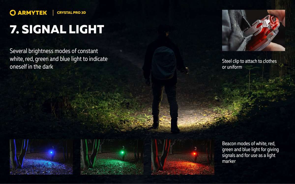 Armytek Crystal Pro 3D – 7-in-1 Multifunctional Light