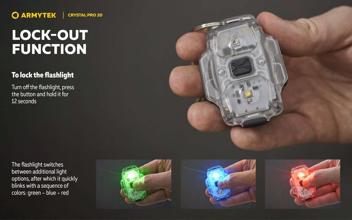 Armytek Crystal Pro 3D – 7-in-1 Multifunctional Light