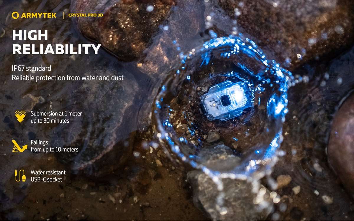 Armytek Crystal Pro 3D – 7-in-1 Multifunctional Light