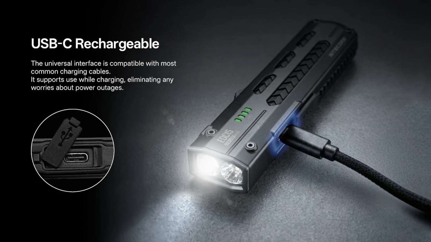 Nitecore EDC15 Dual Light Sources Ultra Slim EDC Flashlight